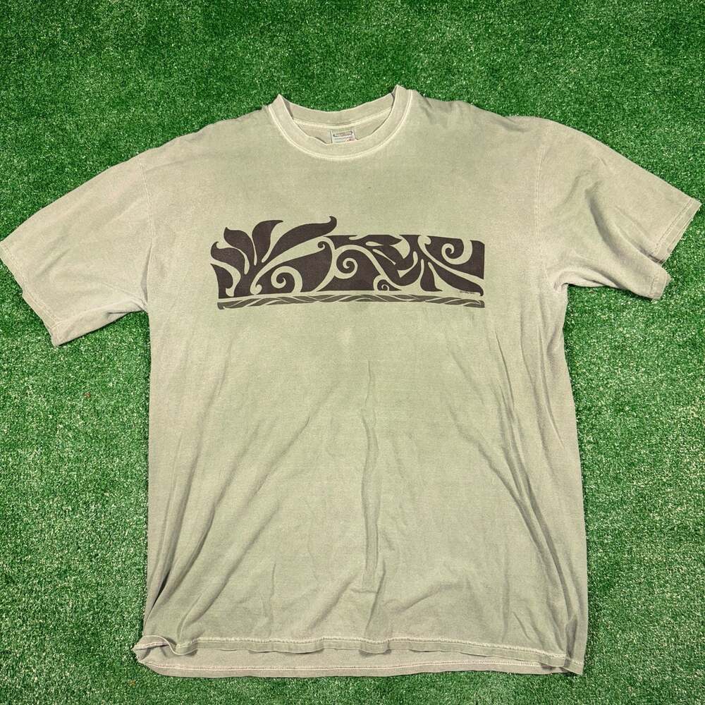 Vintage Crazy Shirts Ti Leaf Dyed Tribal Tattoo Band Short Sleeve Crewneck Tee
